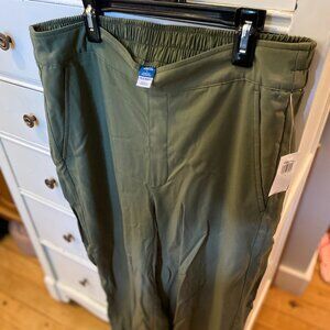 Old Navy - Playa Wide Leg Pants - Olive Green - Large